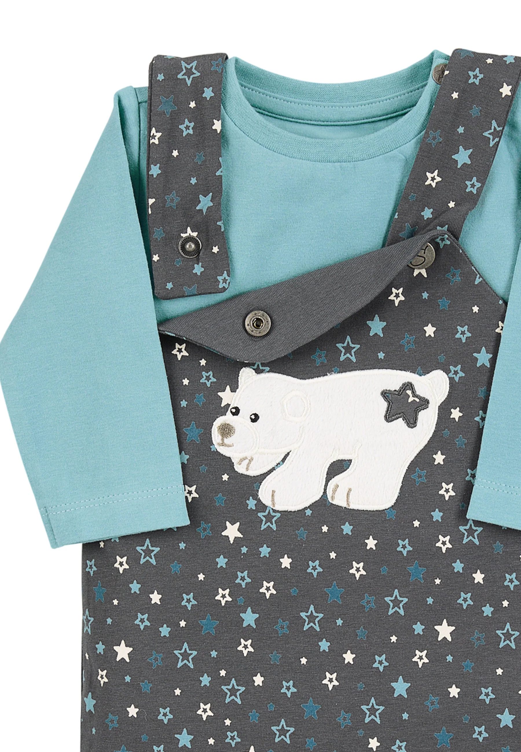 Baby Strampler aus Jersey,  Motiv Eisbär Elia