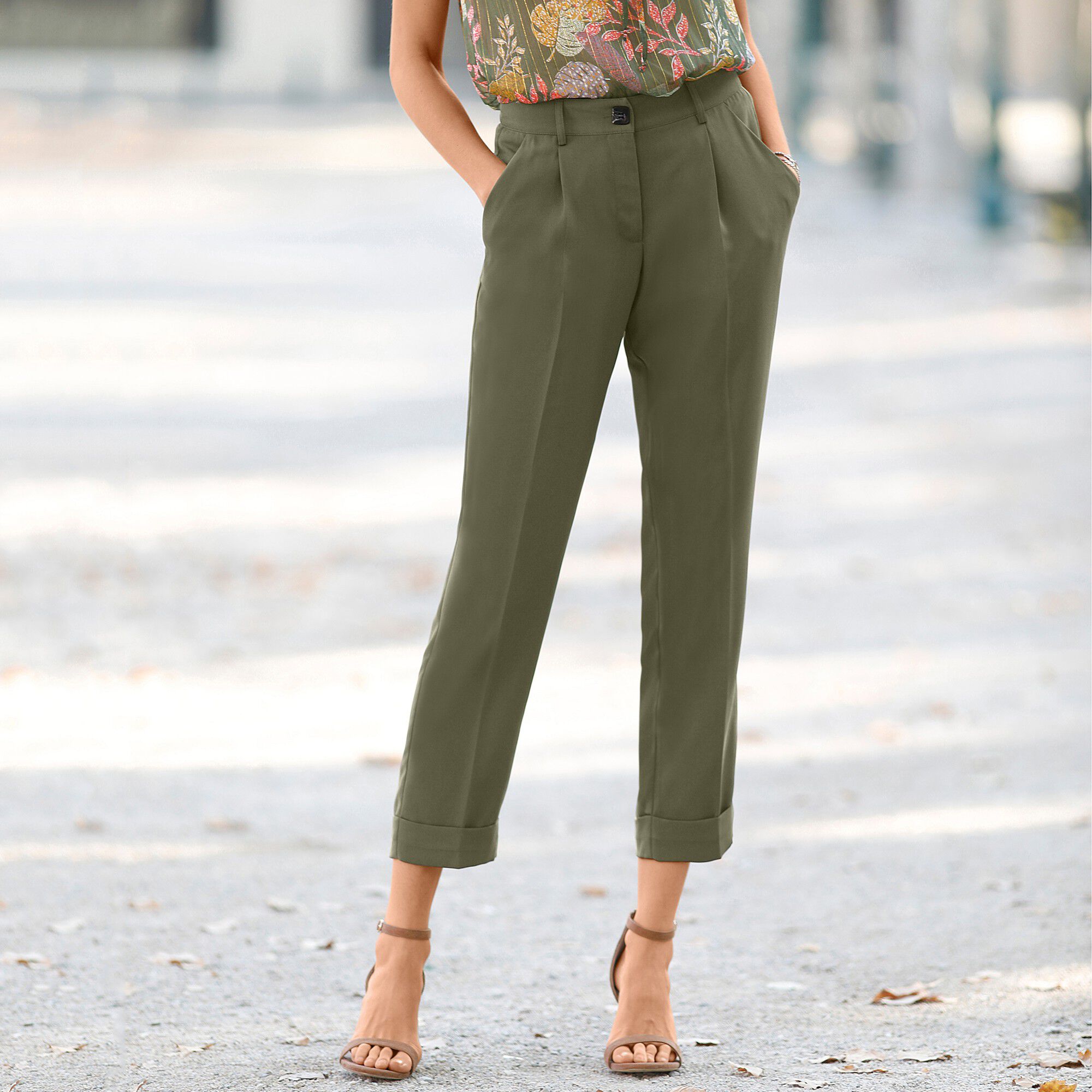 Pantalon fuselé 7/8ème fluide