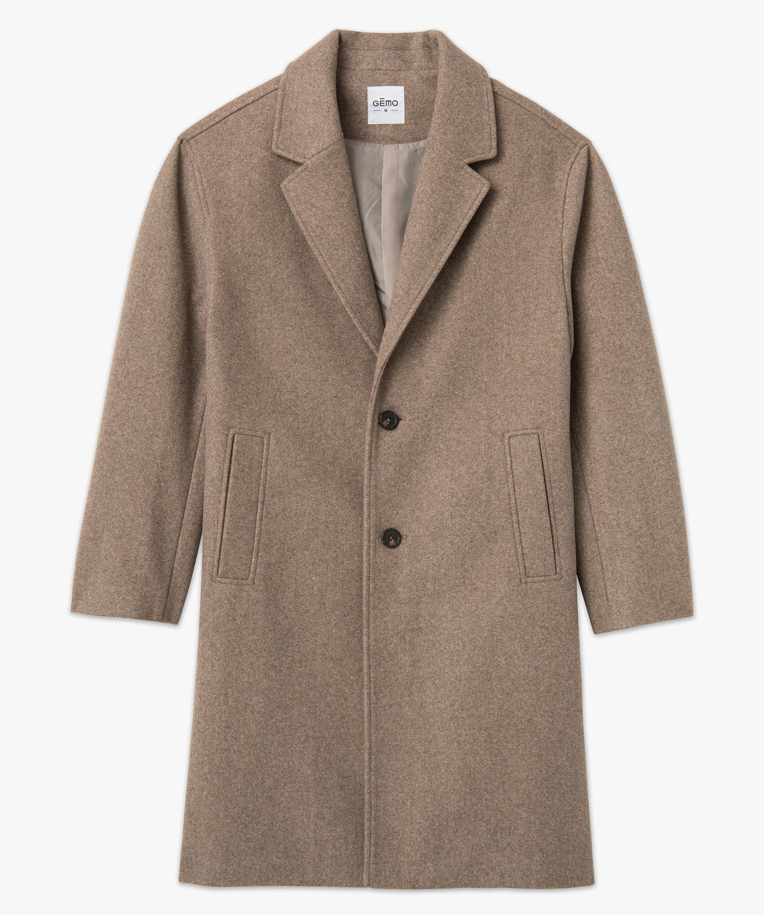 Manteau homme court coupe oversize beige | GEMO