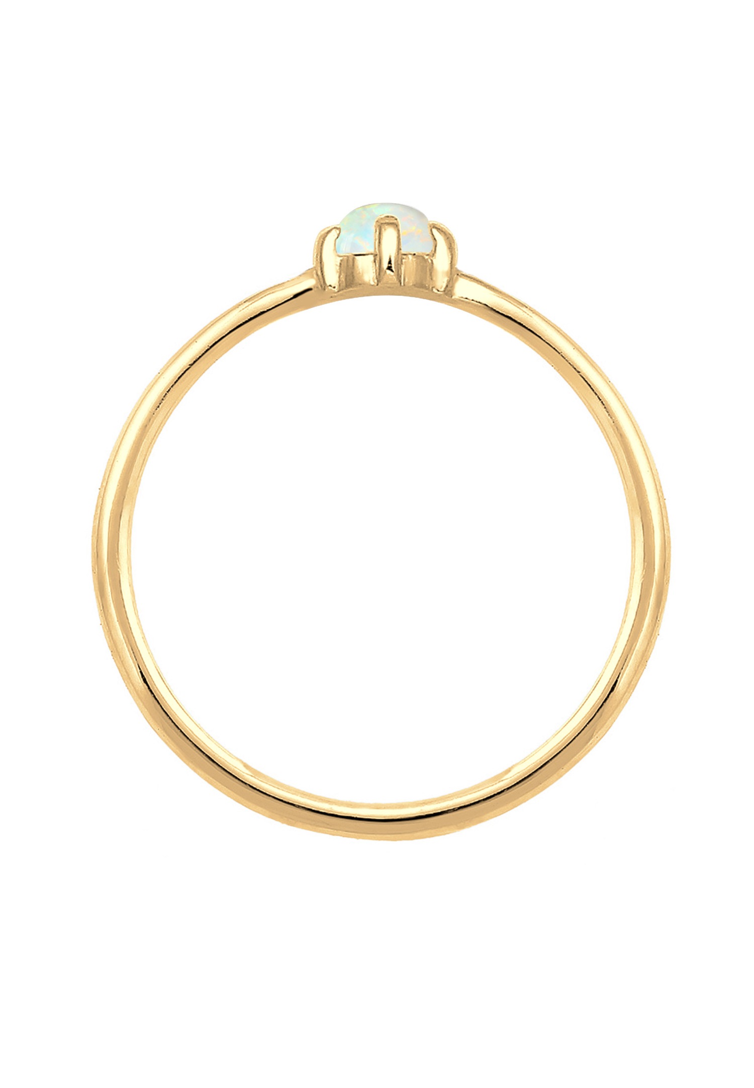 Elli Basic Geo-armbånd for kvinner med syntetisk opal i 925 sterlingsølv
