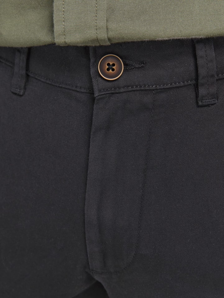 Jack & Jones Stoffhose / Chino JPSTMARCO JJDAVE AKM BLACK slim in Schwarz günstig kaufen