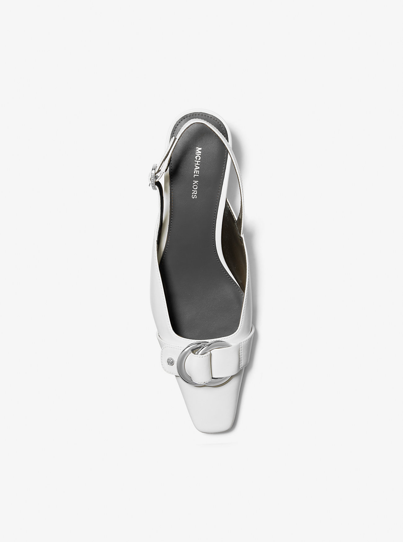 Jaden Leather Slingback Pump - OPTIC WHITE