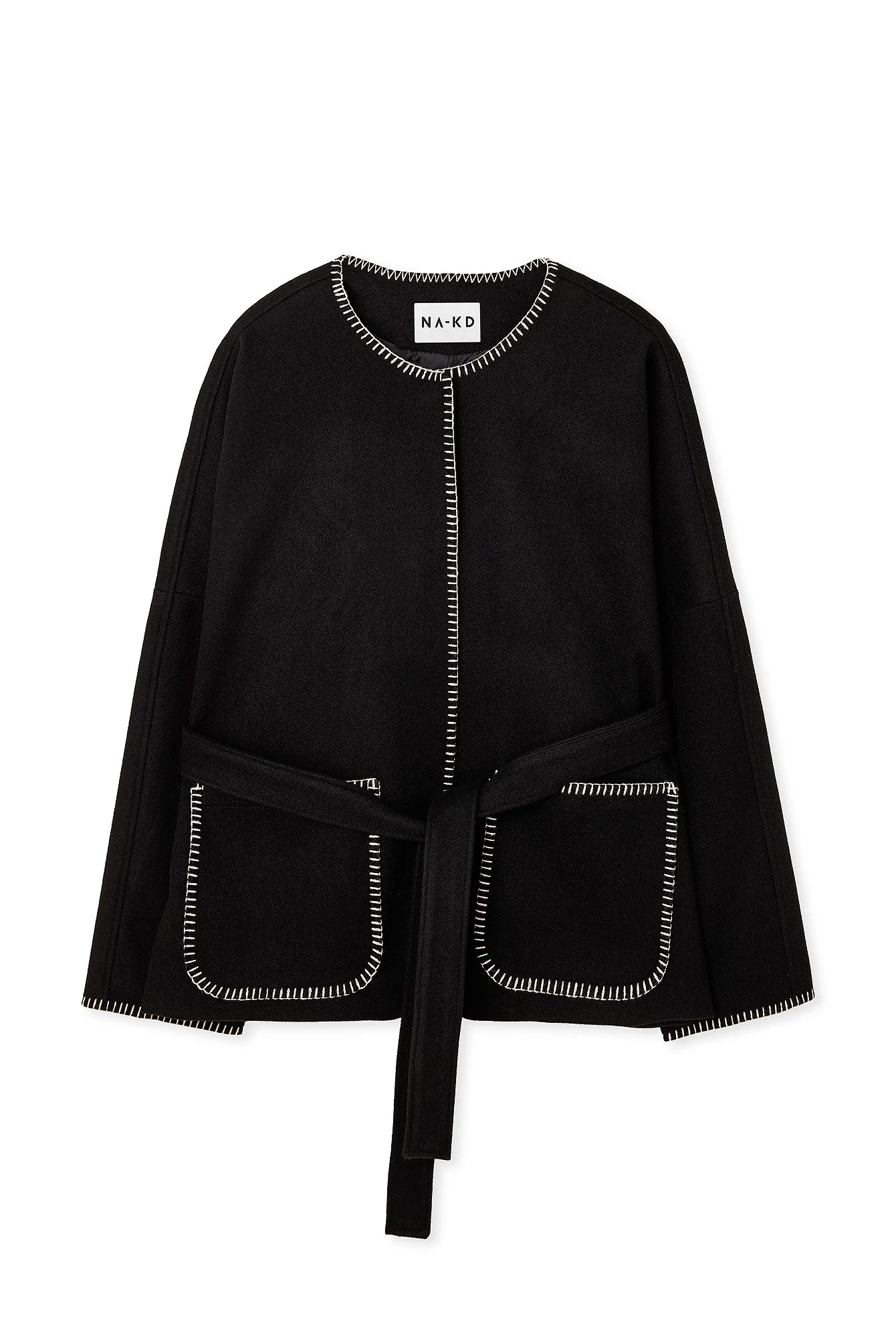 Jacke mit Kontrastnähten