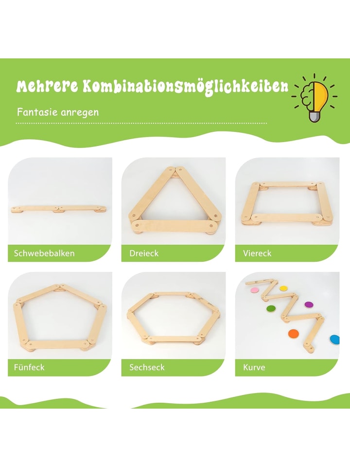 COSTWAY 12 tlg. Balancierbalken in Bunt günstig kaufen 70 x 10 cm