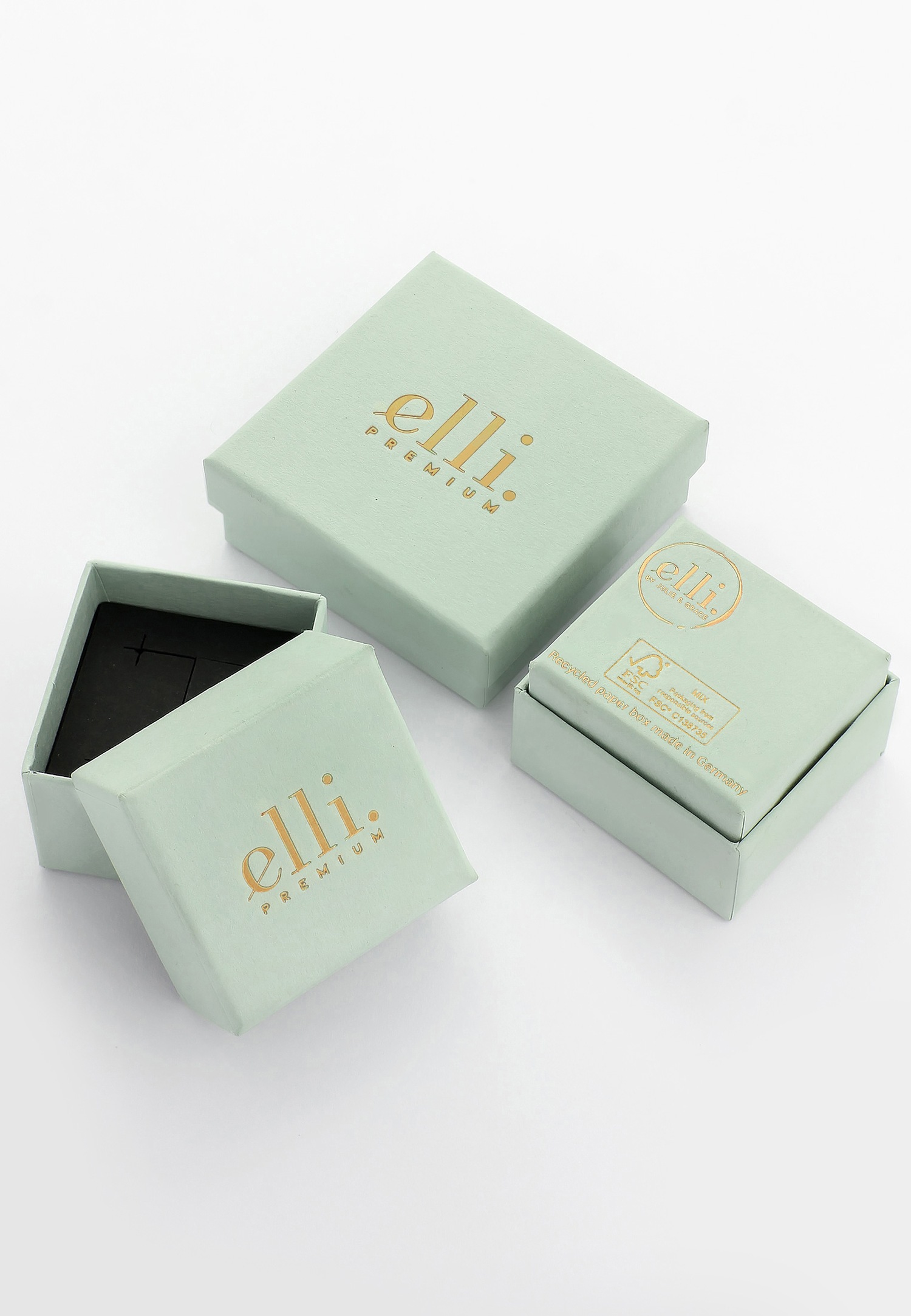 Elli PREMIUM Elli PREMIUM Női Solitaire Elemes Gyűrű Szett Rózsakvarccal 925 Sterling Ezüstben