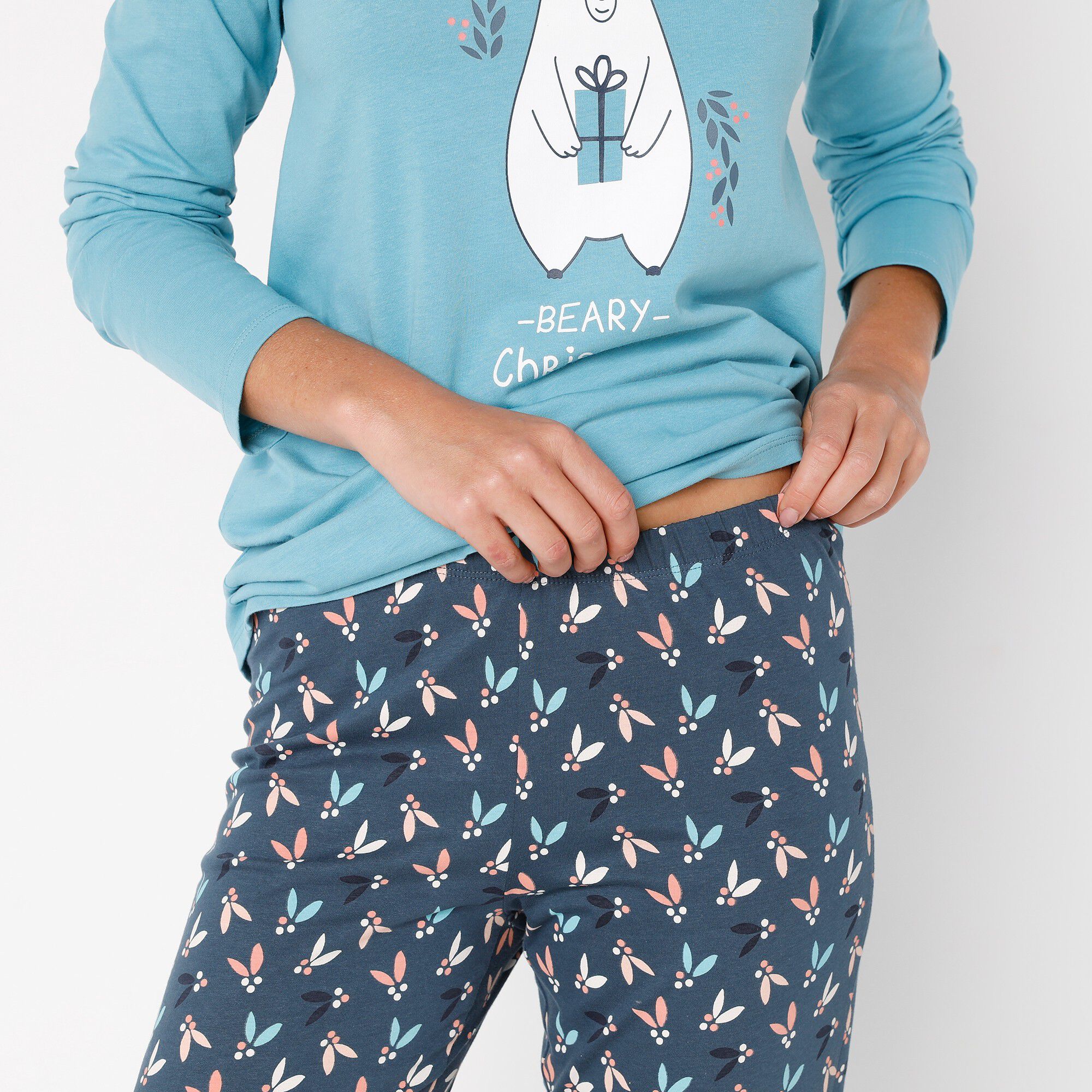 Pyjama imprimé ours avec pochon