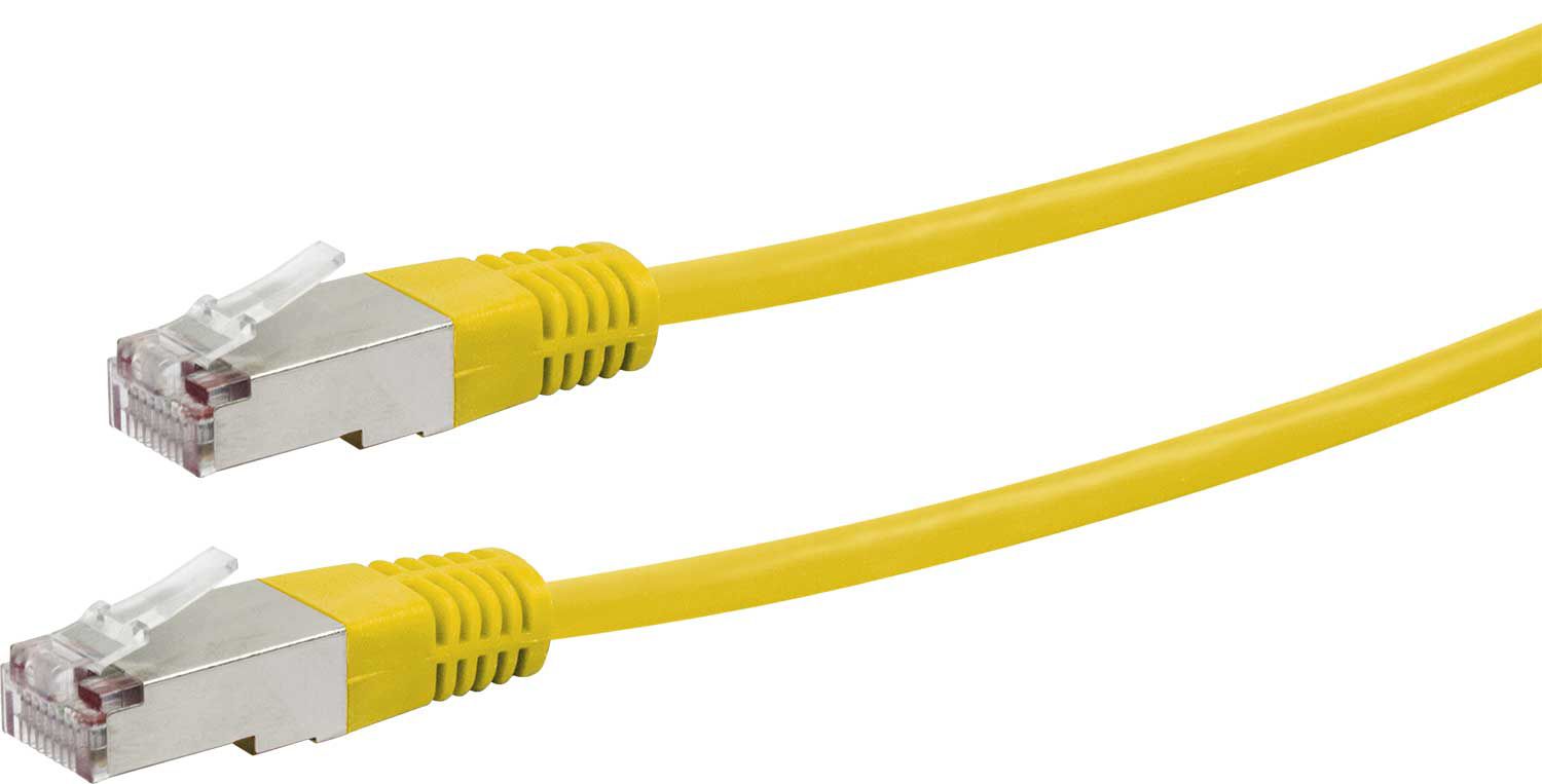 Schwaiger CKY1222 Cat5e 5 Meter gelber Netzwerkkabel