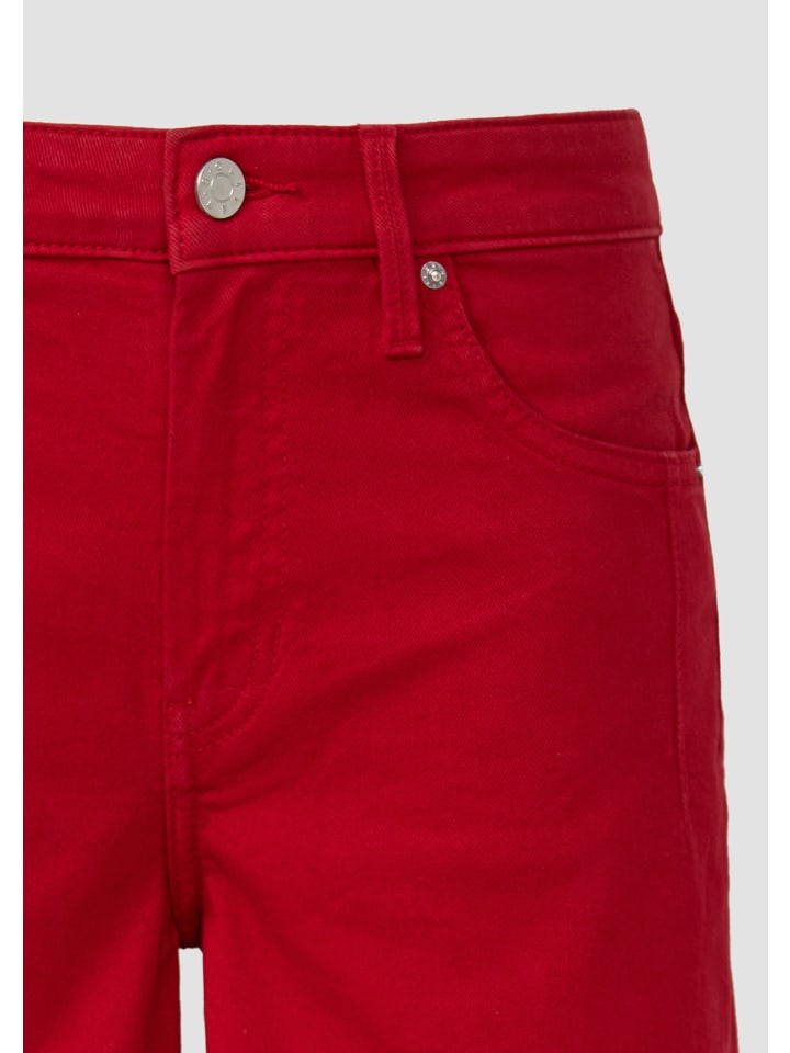 s.Oliver Jeans-Hose kurz in Rot günstig kaufen