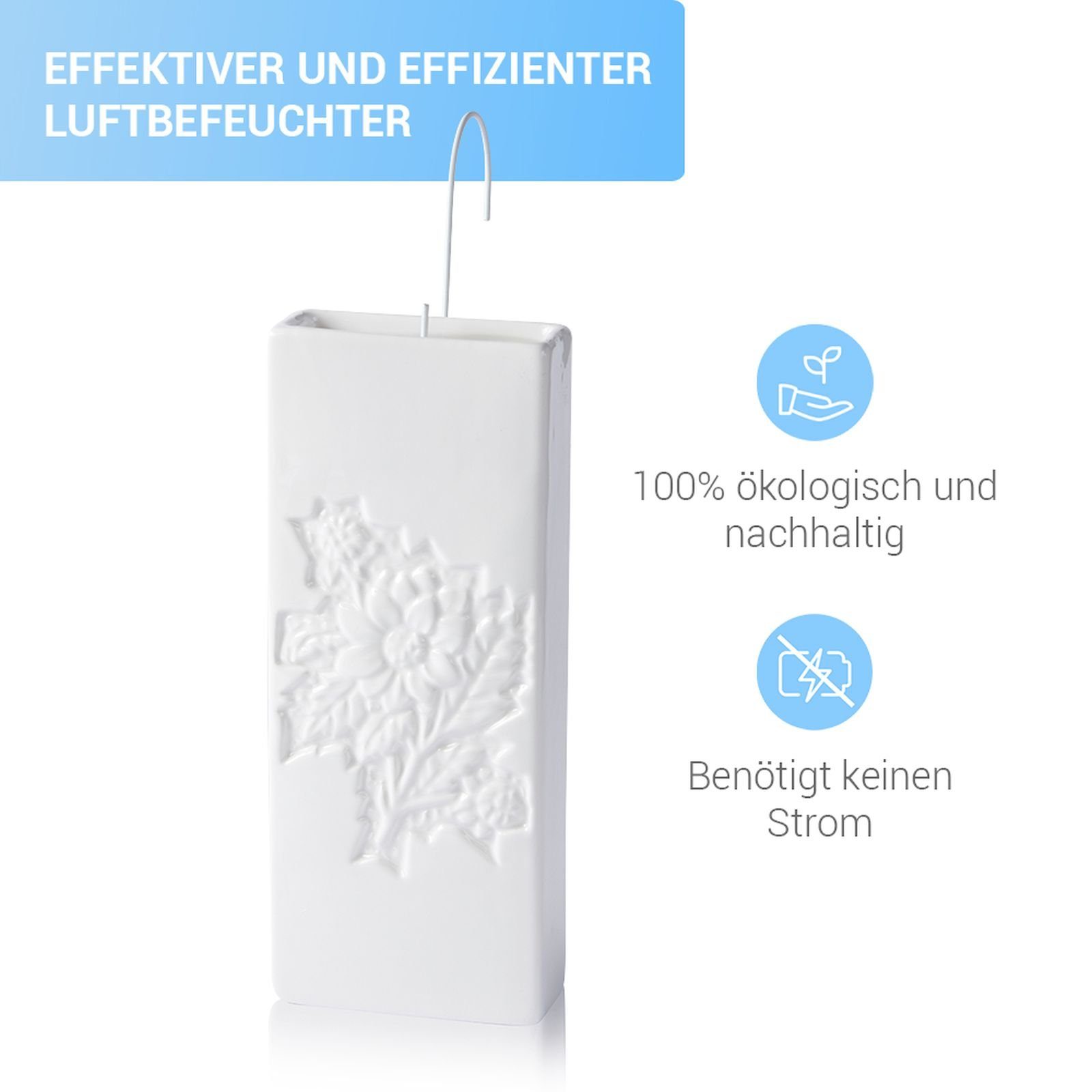 astor24 Luftbefeuchter Heizung 8 er Set Heizkörper Verdampfer Verdunster, 0,3 l Wassertank, PREMIUM QUALITÄT - sofortiger Versand mit DHL Paket