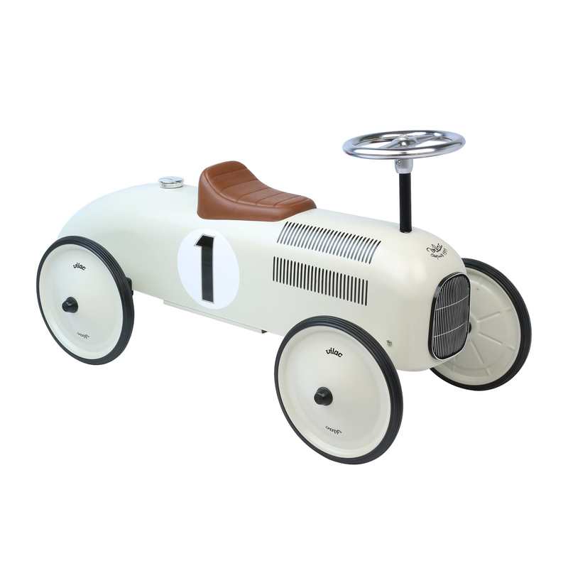 Porteur en métal vintage blanc crème Vilac