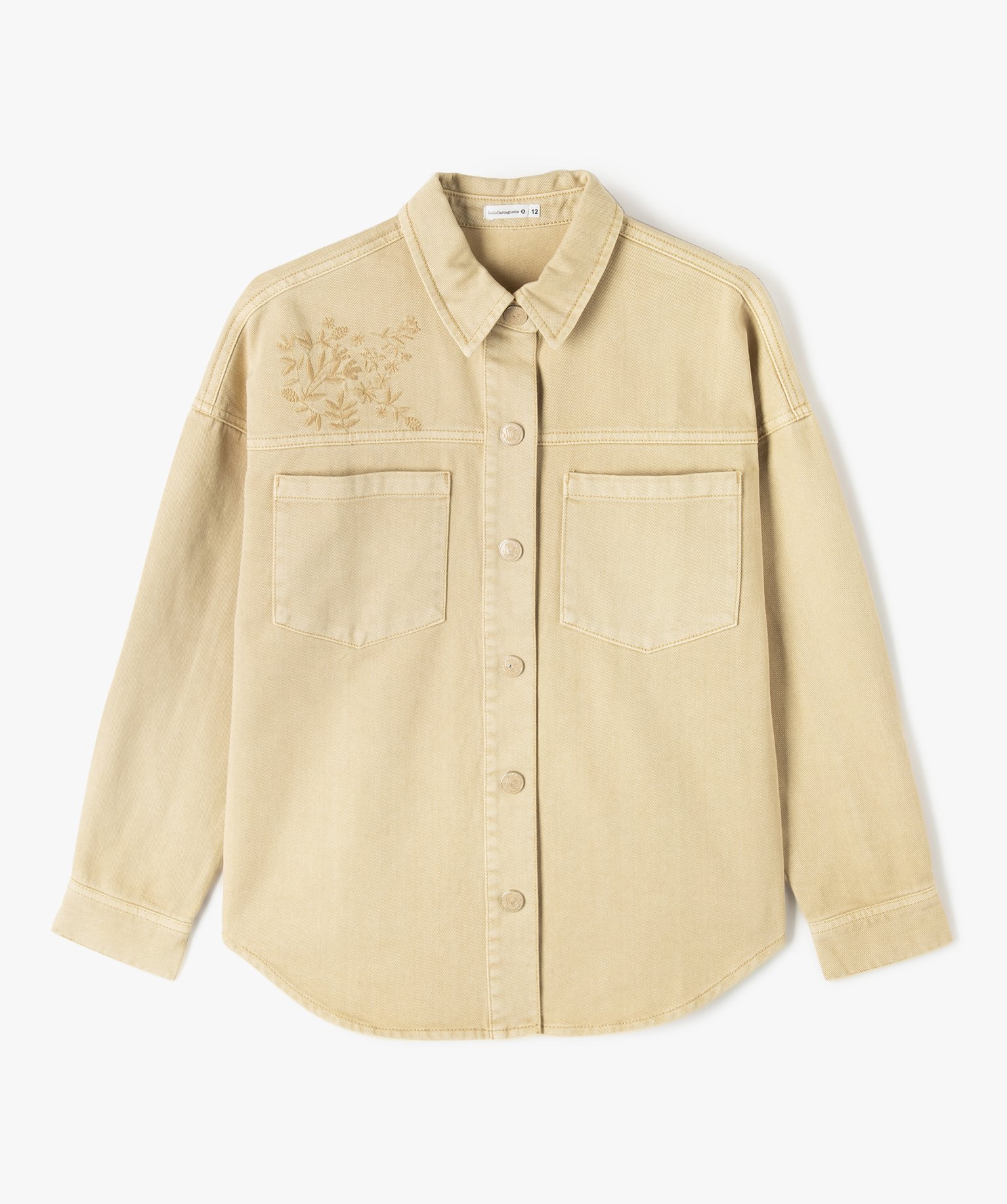 Veste fille avec motifs brodés - LuluCastagnette beige | GEMO