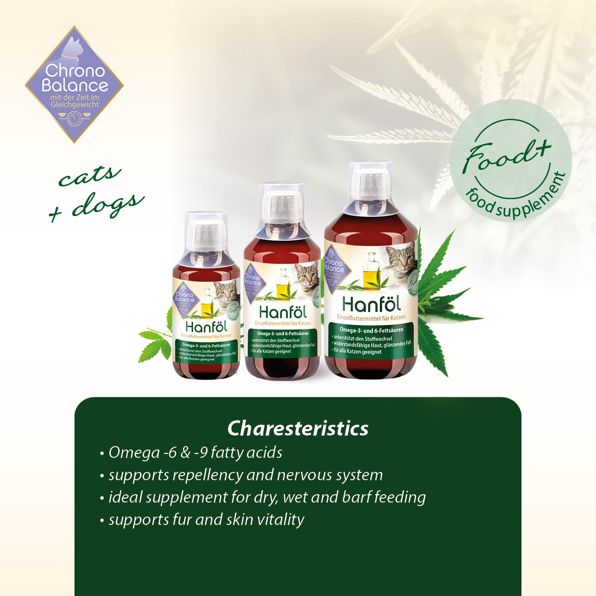 ChronoBalance Ergänzungsfutter & Aufzucht ChronoBalance Hanföl 100 ml