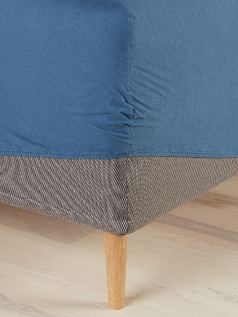 HELLE gullfarget jerseylaken HELLE 90x200x30cm blå
