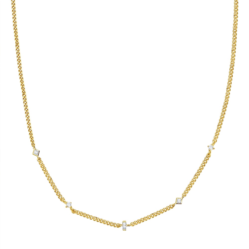 Glanzstücke München Collier en argent Argent sterling Oxyde de zirconium (CZ) en Or jaune collier