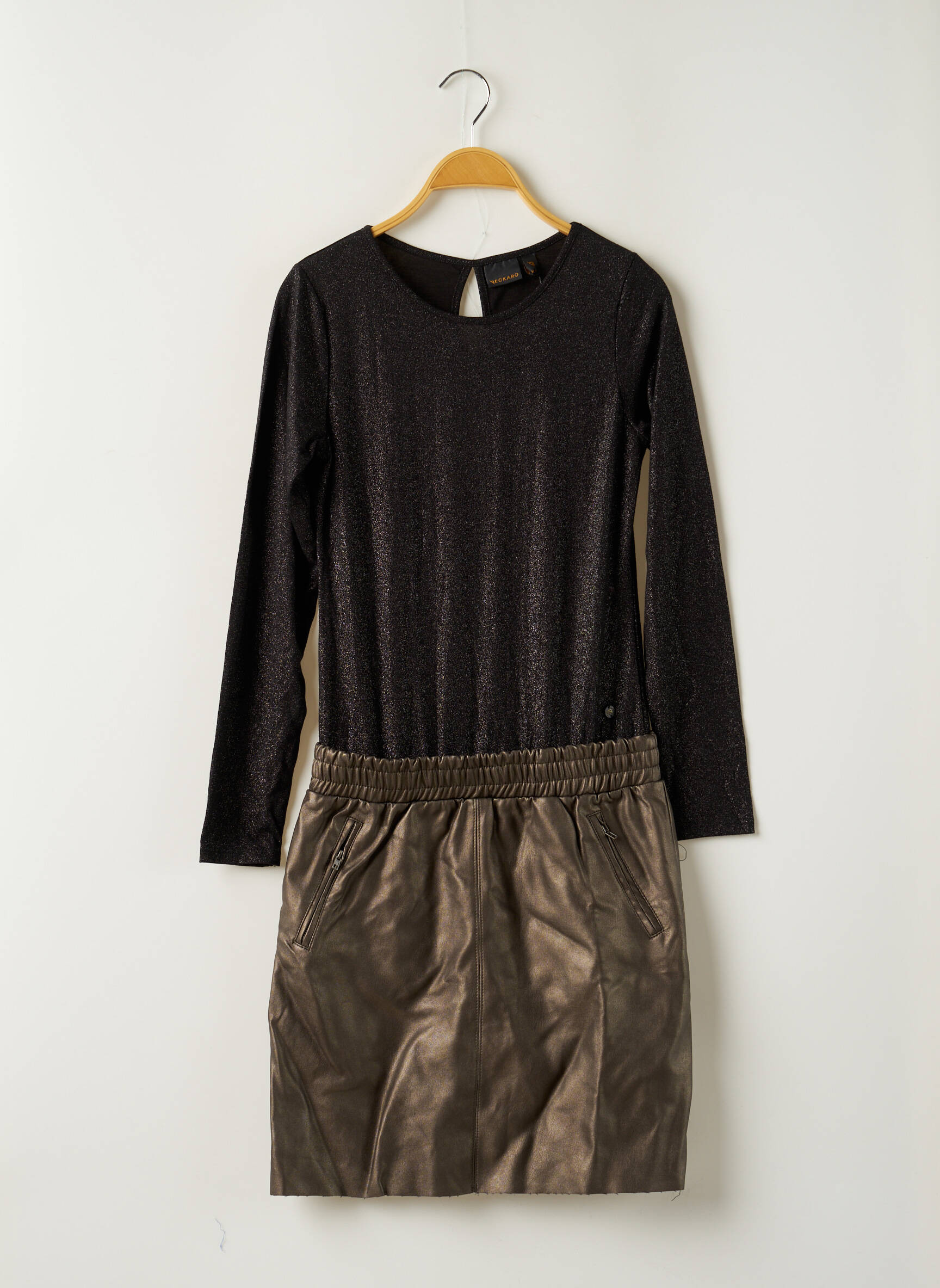 Beckaro Robes Mi Longues Fille couleur noir