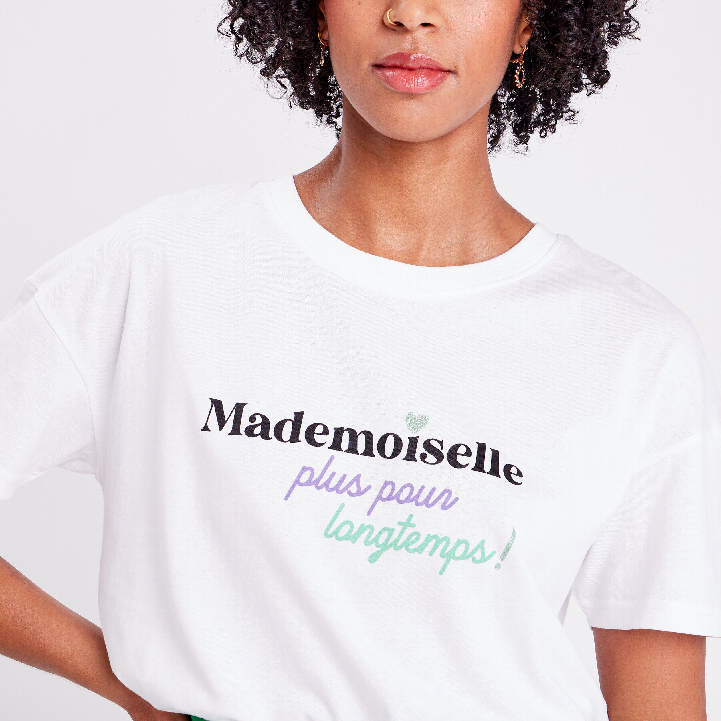 T-shirt manches courtes blanc femme | Cache Cache