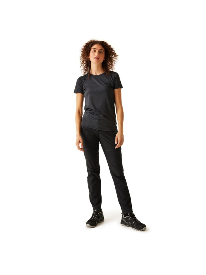 Regatta Mountain Zip Off Pant / Wanderhose Kurzgröße in Schwarz günstig kaufen