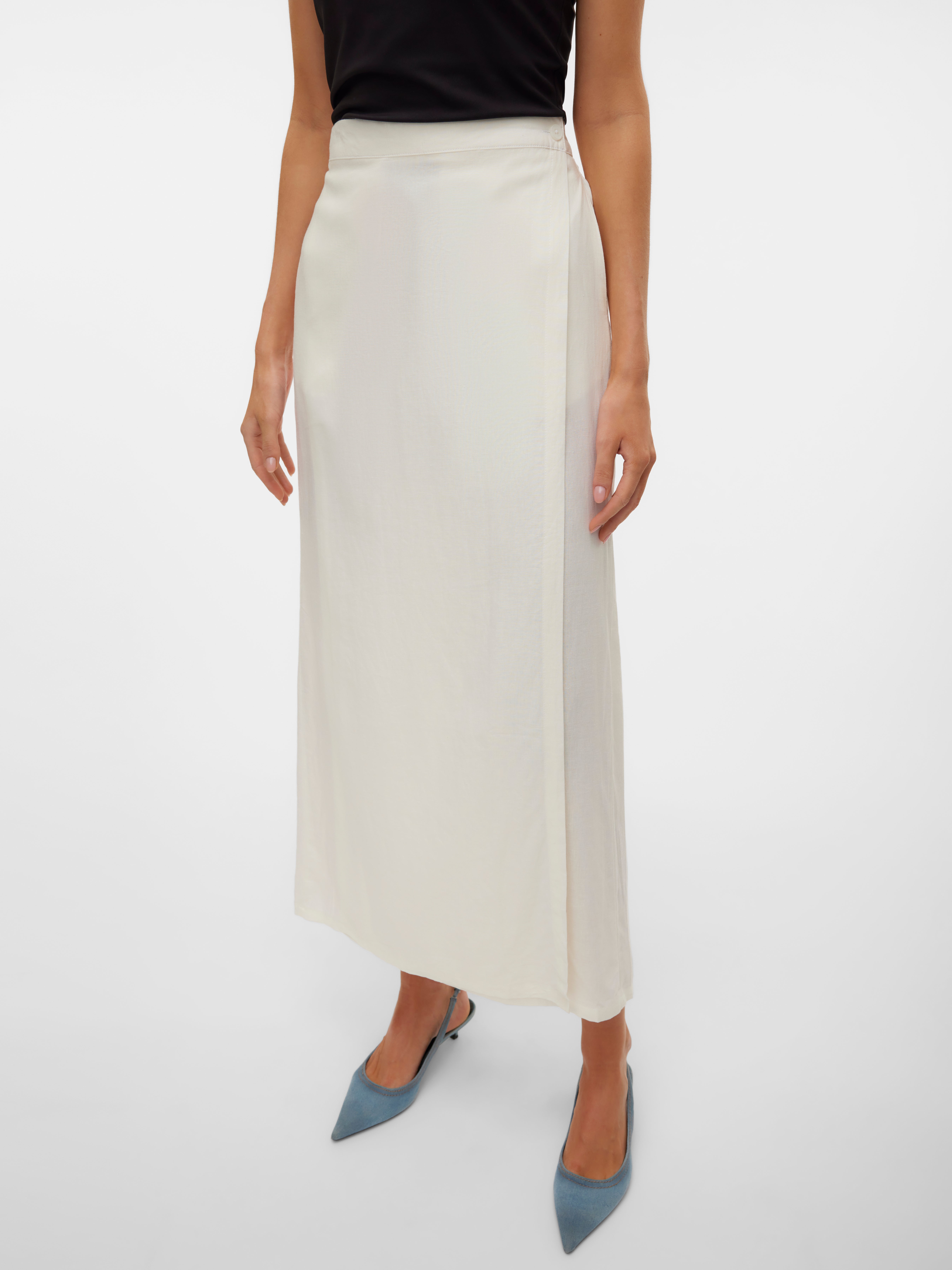 VMINAYAH Hohe Taille Langer Rock