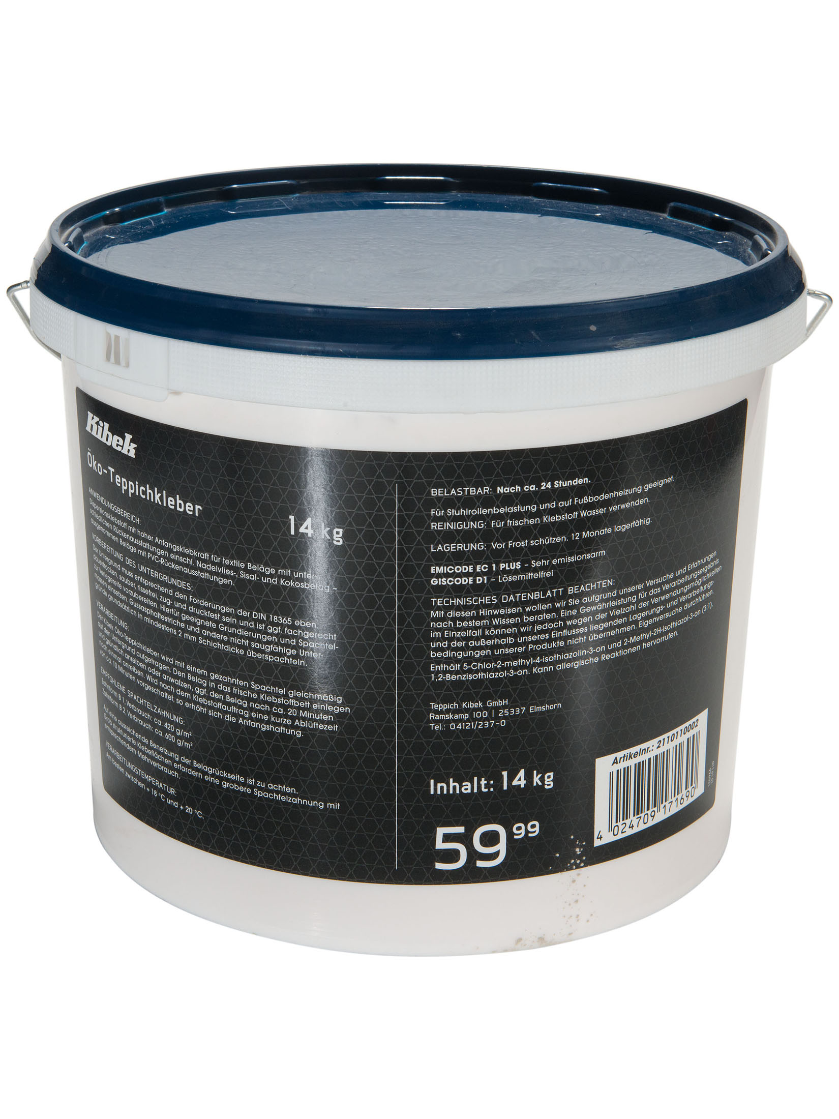 Öko-Teppichkleber Kleber, Blau