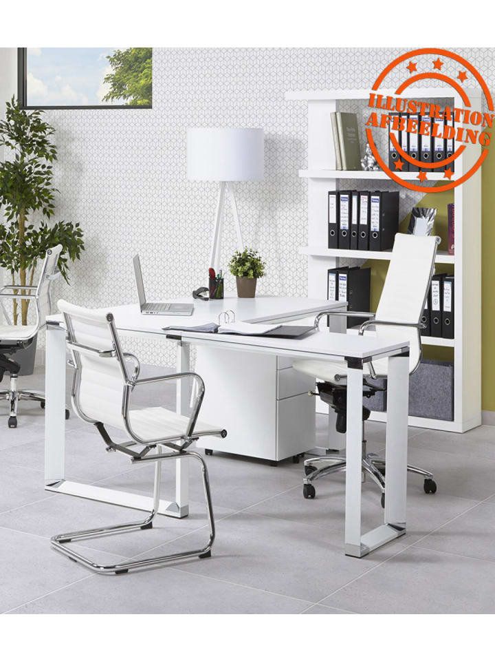 KADIMA DESIGN Eckschreibtisch aus Holz und Metall | Minimalistischer Stil in Beige-Weiß günstig kaufen 170 x 160 x 73 cm