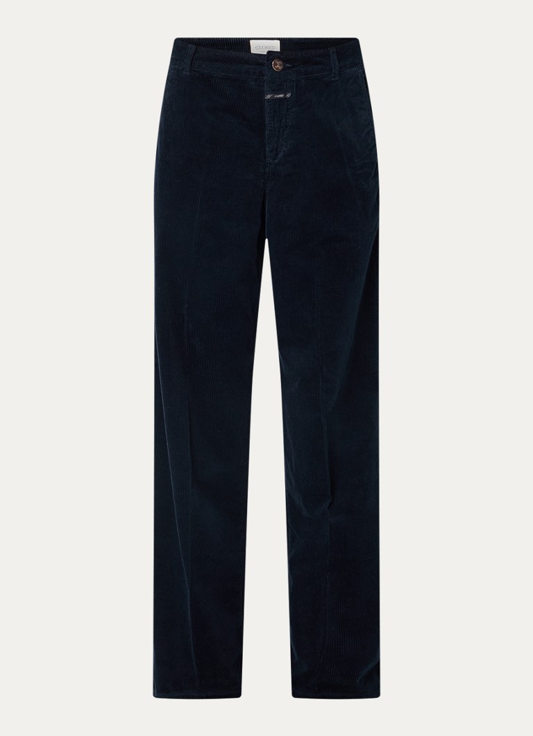 CLOSED Jurdy mid-waist straight-fit corduroy trousers with side pockets