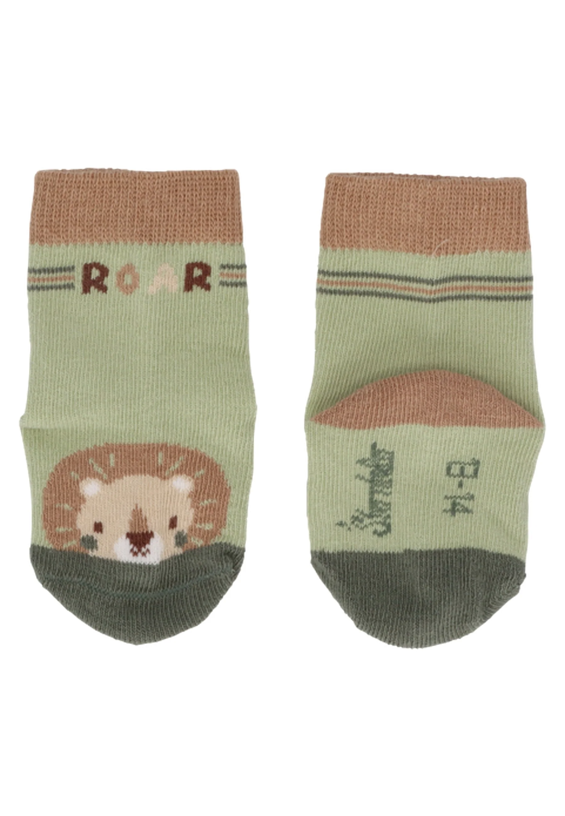 Socken im 3er Pack mit Motiv Löwe in versch. Farben