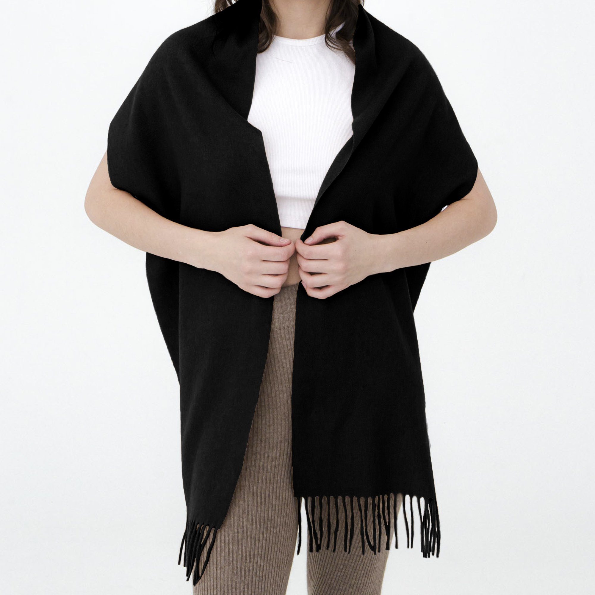 Giecy Modeschal Schals für Damen Winter Halstuch, Strickschal für damen, Deckenschal., (XXL Schal Set), mit modischen fransen, Modisch und Casual