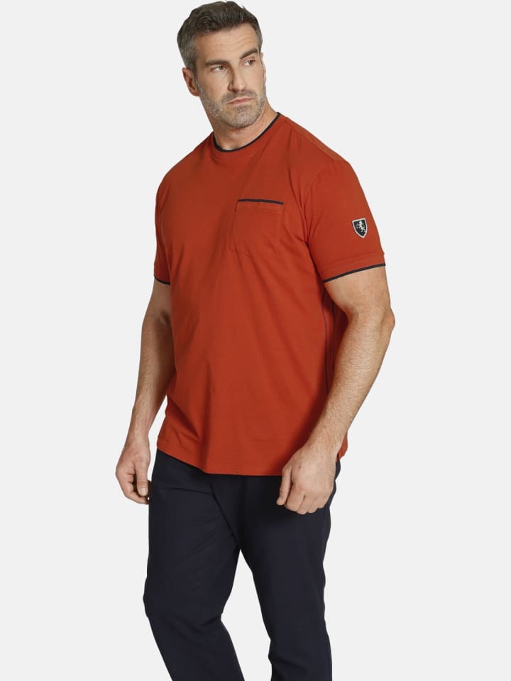 Charles Colby T-Shirt EARL PATON in orange günstig kaufen