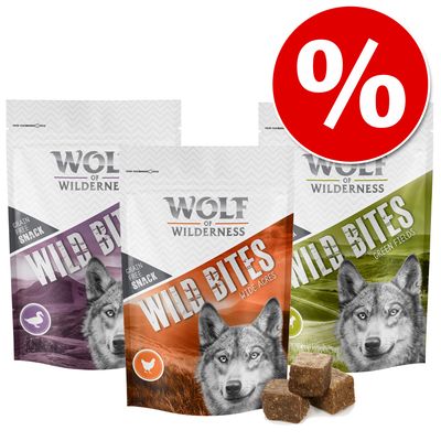 Sparpaket Wolf of Wilderness Snack - Wild Bites 3 x 180 g