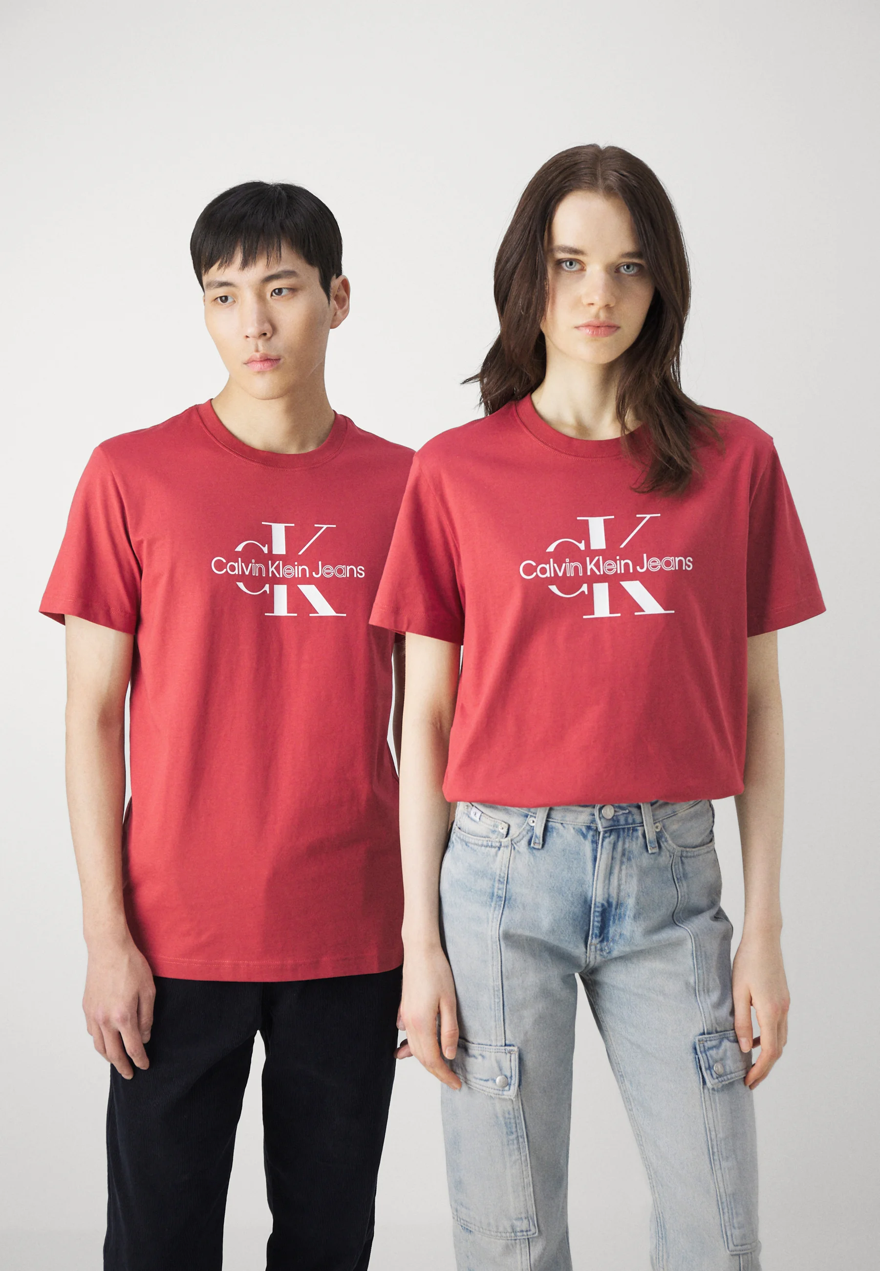 Calvin Klein Jeans DISRUPTED OUTLINE MONOLOGUE TEE UNISEX - Camiseta con estampado