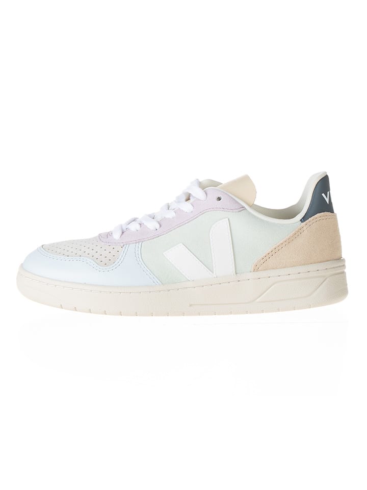 Veja Leder-Sneakers in Weiß/ Bunt günstig kaufen