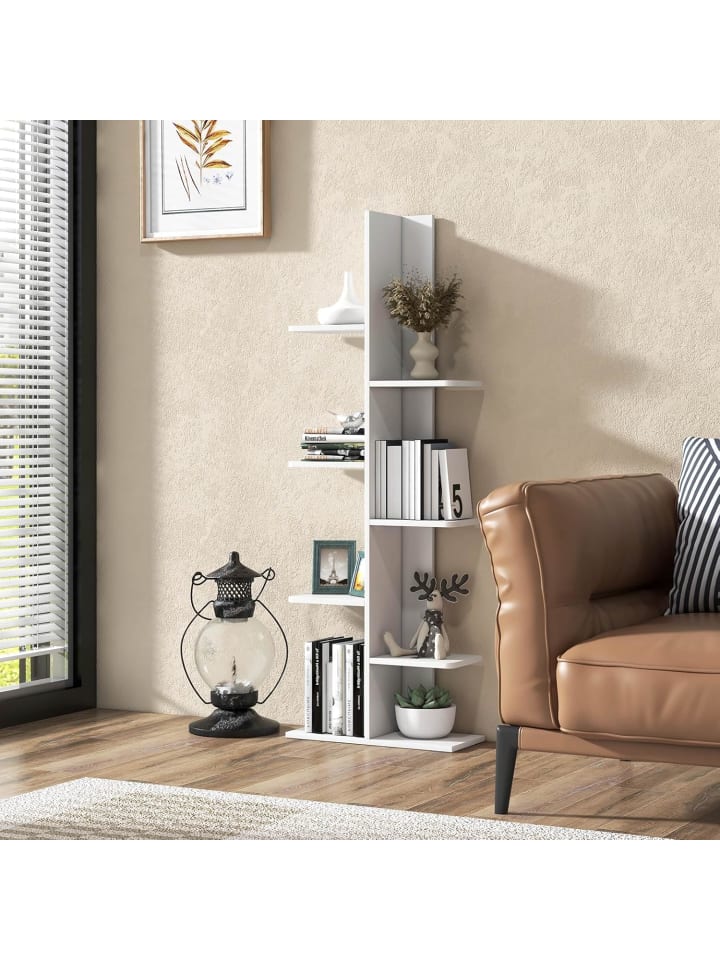 COSTWAY Bücherregal in Baumform 50x20x141cm in Weiß günstig kaufen onesize