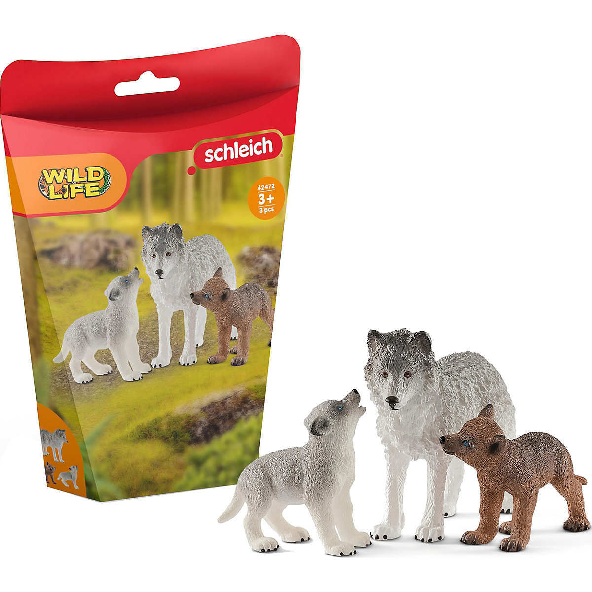 Schleich Wild Life 42472 Wolfsmutter mit Welpen
