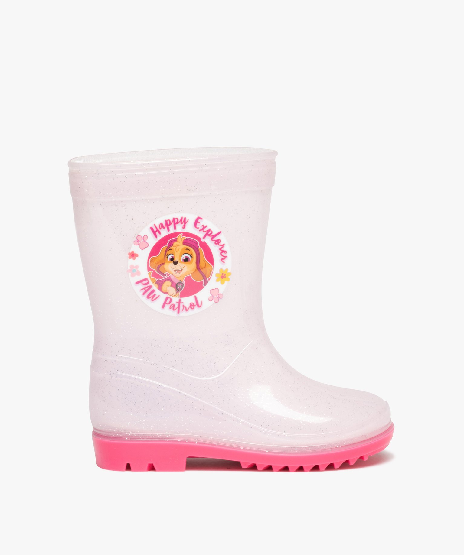 Bottes de pluie fille à paillettes - Pat Patrouille rose | GEMO