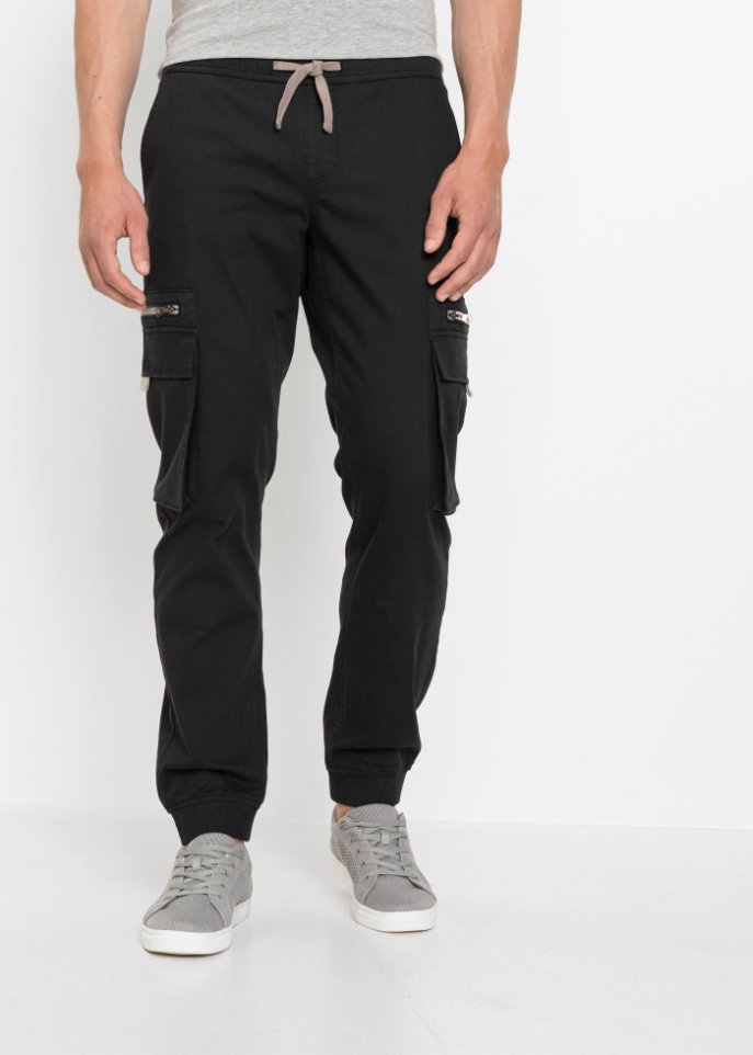 Stretch-Schlupfhose mit Cargotaschen, Regular Fit