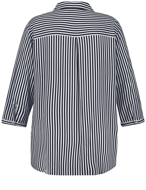 3/4 Arm Bluse mit Streifen-Dessin