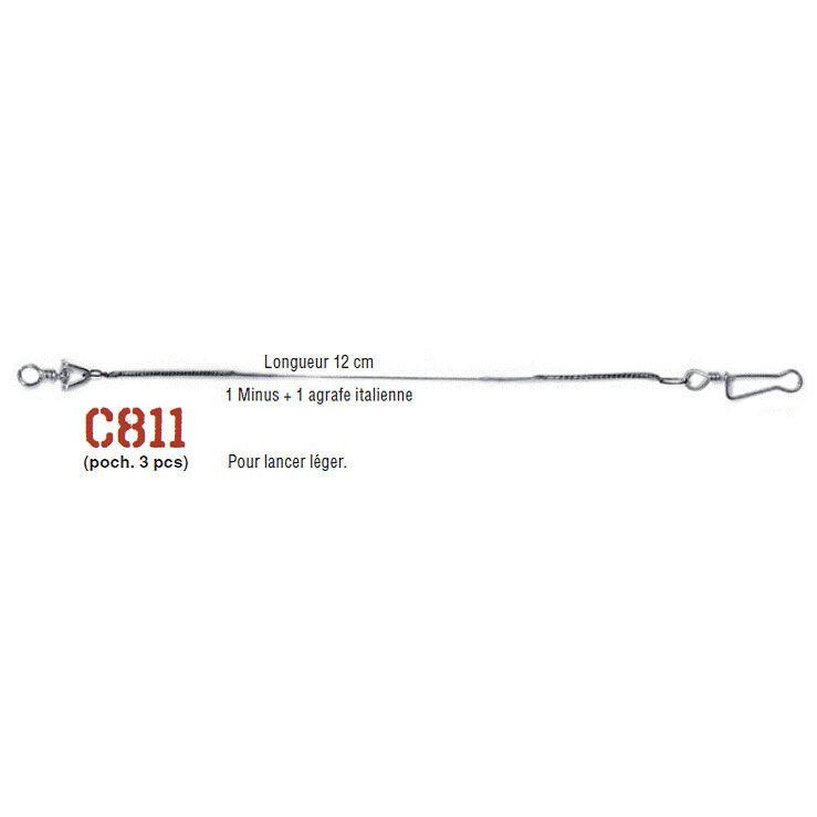 Predator čelični predvez, boja cimeta, Avancon Multiflex C811, 12 cm (x3)
