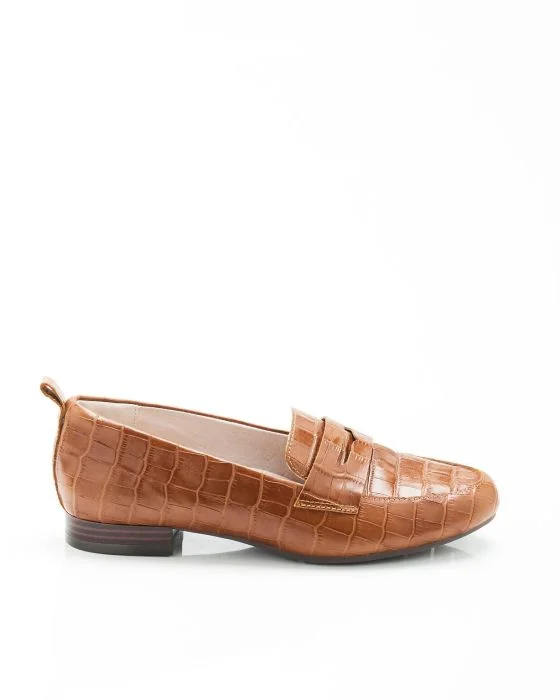 Mocassins aspect croco