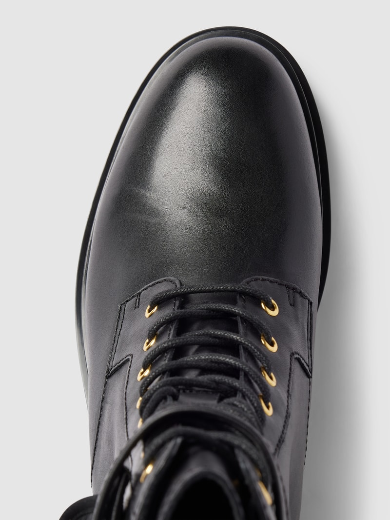 Boots aus Leder mit Label-Detail Modell 'CAMMIE' in schwarz