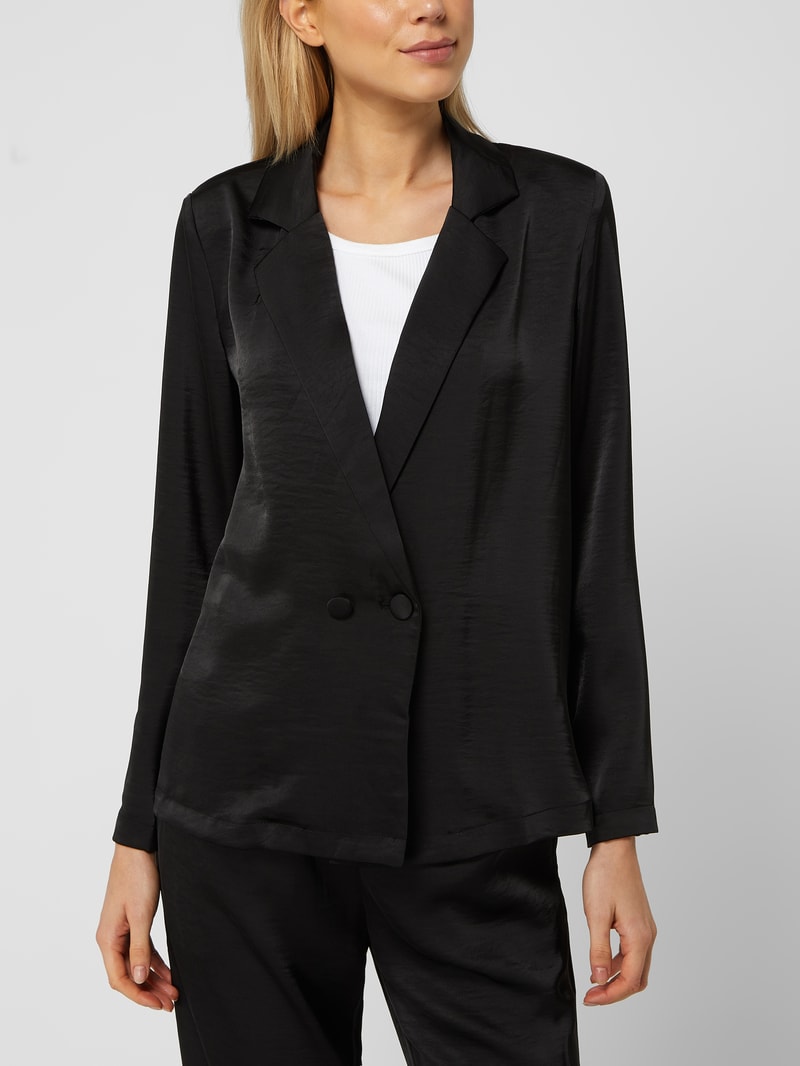 Blazer aus Satin Modell 'Leelou' in schwarz