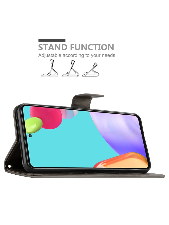 cadorabo Hülle für Samsung Galaxy A52 (4G/ 5G)/A52s in FLORAL GRAU günstig kaufen onesize