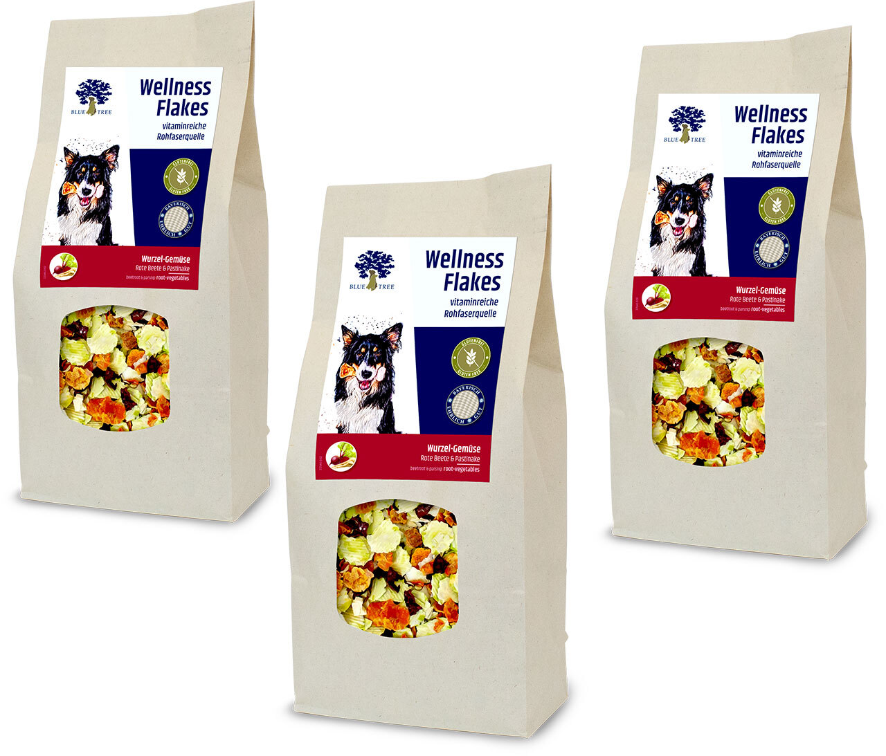 BLUE TREE Ergänzungsfutter & Aufzucht BLUE TREE Wellness Flakes 650g mit Wurzelgemüse