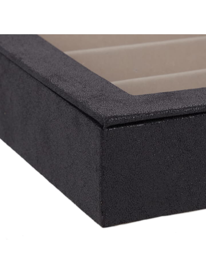relaxdays Schmuckkästchen in Schwarz - (B)30 x (H)5 x (T)21 cm günstig kaufen onesize