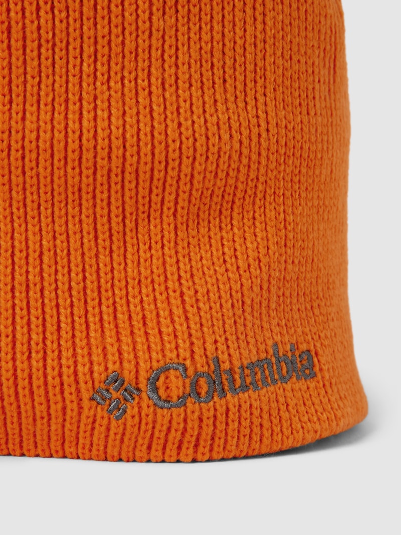 Strickmütze mit Label-Stitching Modell 'BUGABOO' in orange