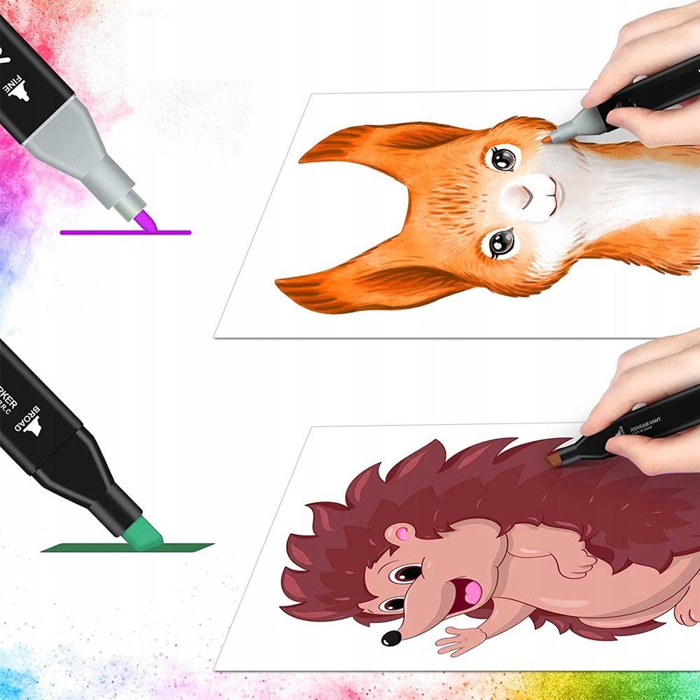 AKKEE Permanentmarker Permanent Marker Filzstifte Copic Marker Lackmarker Stifte, (Set, 80-tlg)