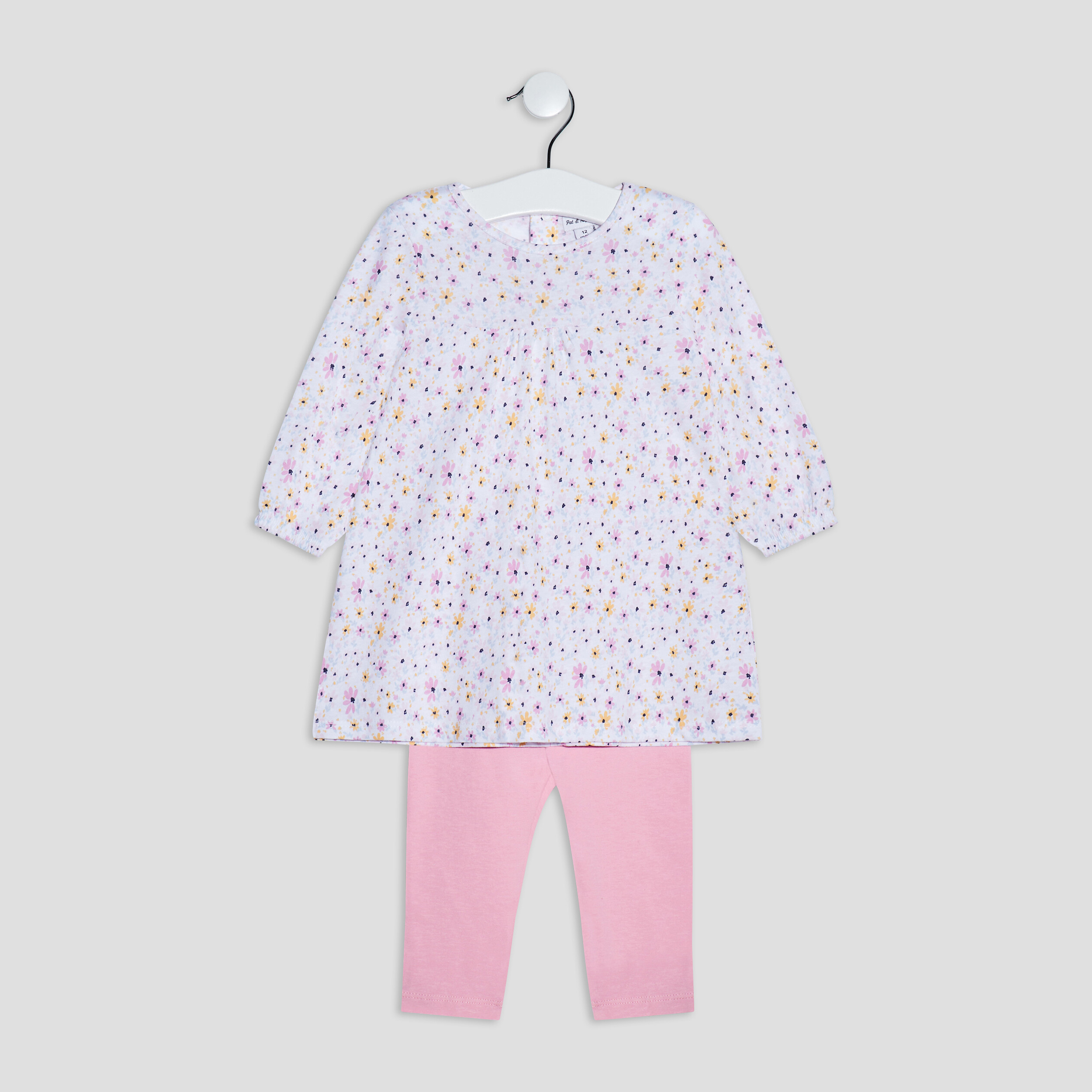 Ensemble 2 pièces robe et legging ecru bébé fille | La Halle