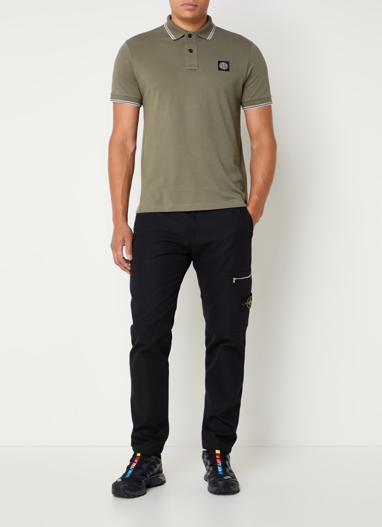 Πόλο μπλουζάκι Stone Island 2SC18 από βαμβακερό πικέ κανονικής εφαρμογής με επένδυση στα μανίκια
