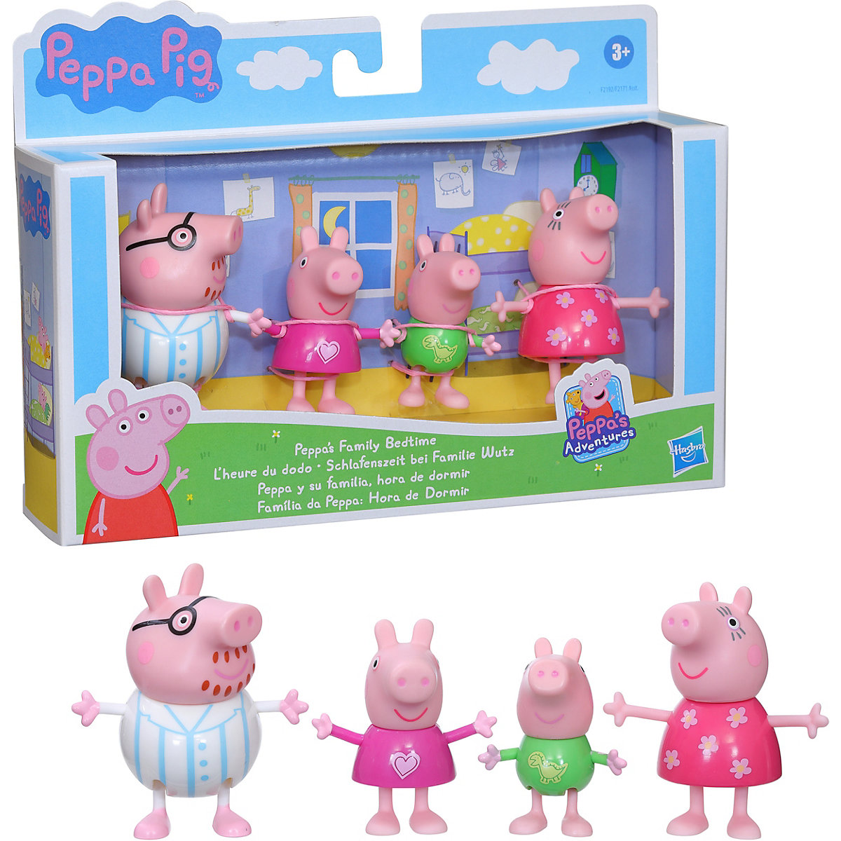 Peppa Pig Peppa’s Adventures Familienfiguren 4er-Pack Sortiment, ab 3 Jahren