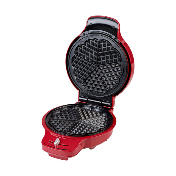 Waffeleisen, Herzform, rot