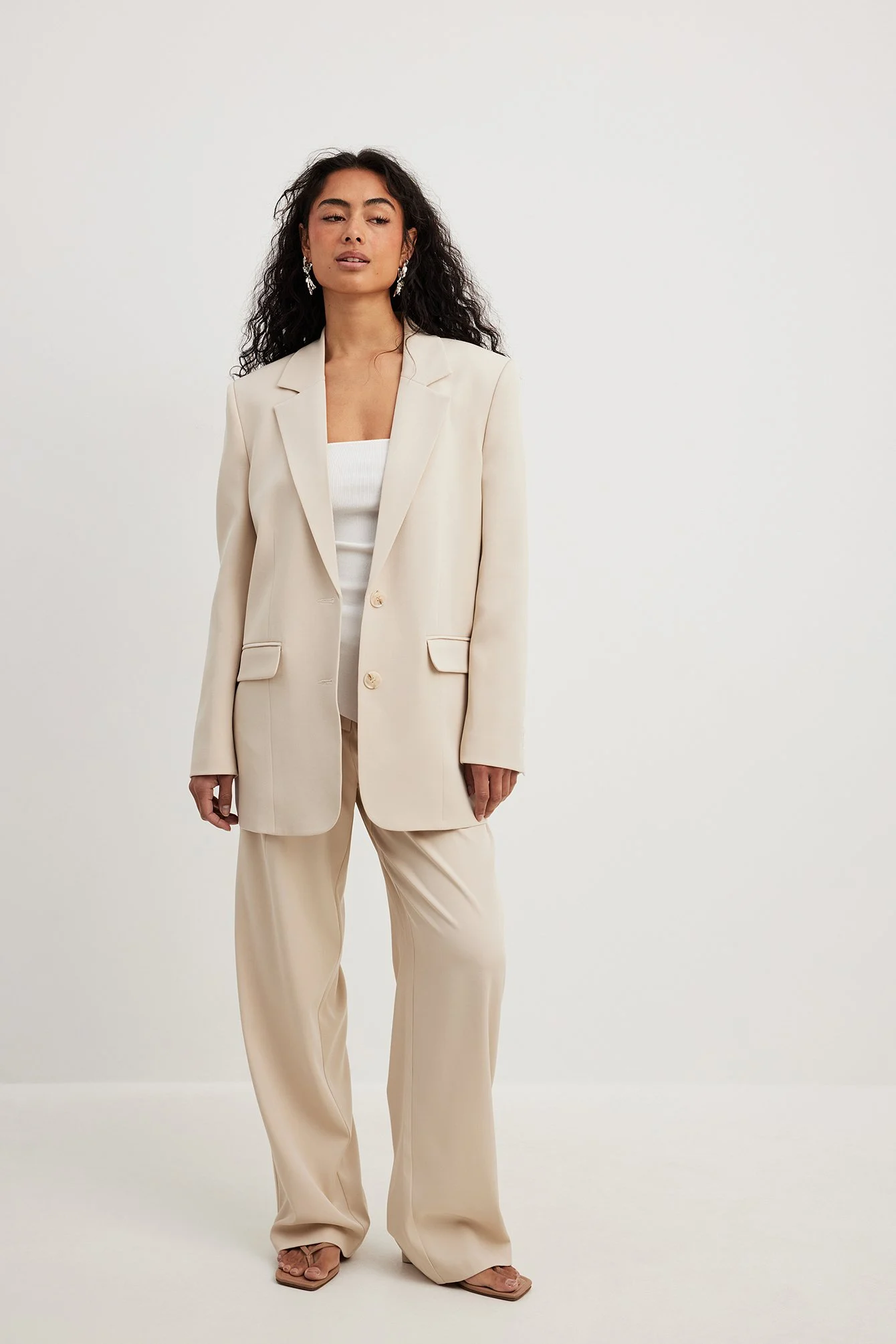 Oversize-Blazer mit Nahtdetail